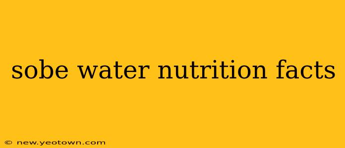 sobe water nutrition facts
