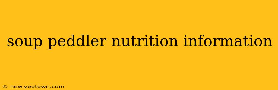 soup peddler nutrition information