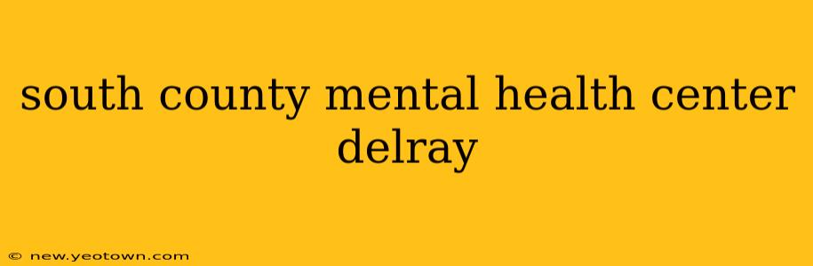 south county mental health center delray