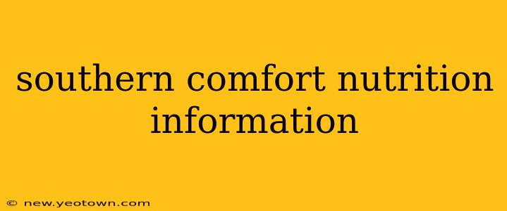 southern comfort nutrition information