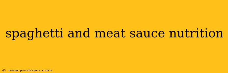 spaghetti and meat sauce nutrition