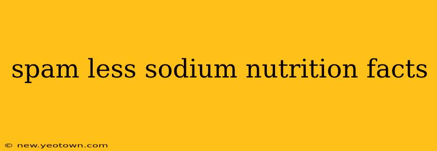 spam less sodium nutrition facts