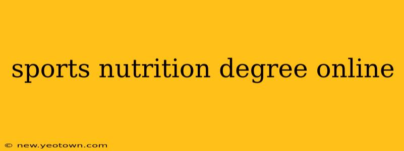 sports nutrition degree online
