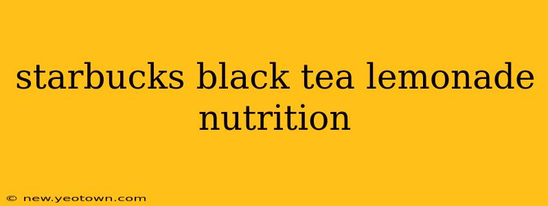 starbucks black tea lemonade nutrition