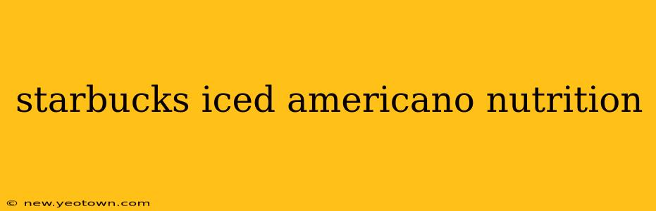 starbucks iced americano nutrition