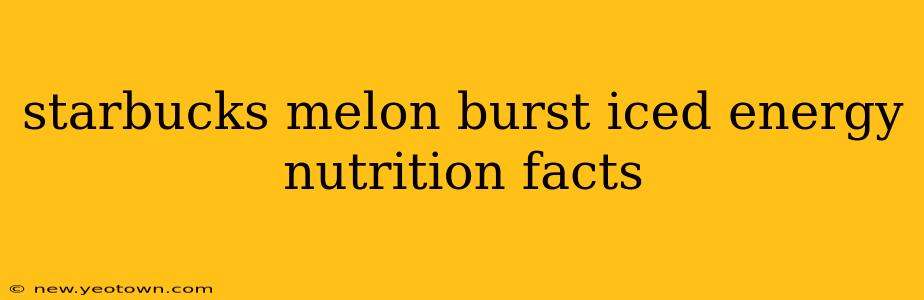starbucks melon burst iced energy nutrition facts