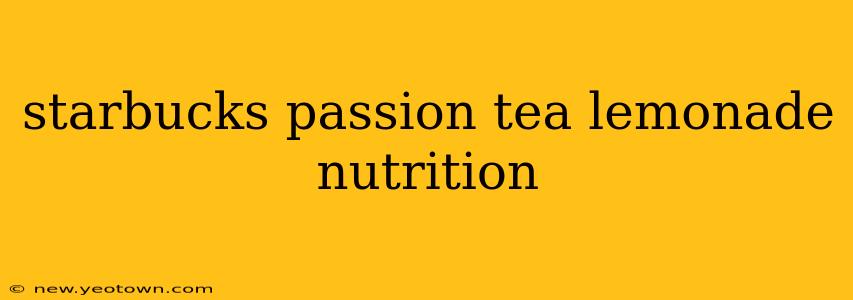 starbucks passion tea lemonade nutrition