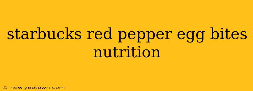 starbucks red pepper egg bites nutrition