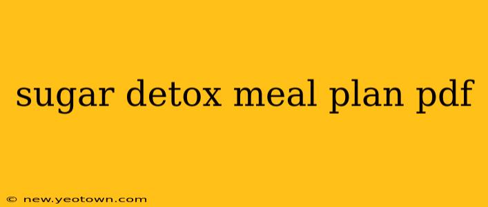 sugar detox meal plan pdf