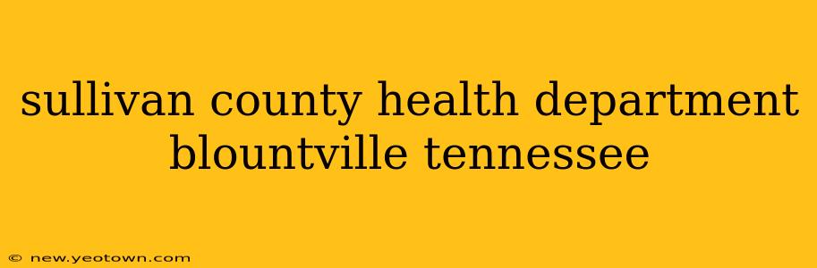 sullivan county health department blountville tennessee
