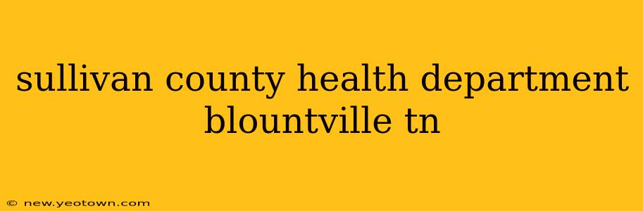sullivan county health department blountville tn