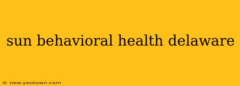sun behavioral health delaware