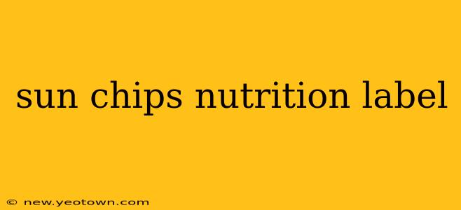 sun chips nutrition label