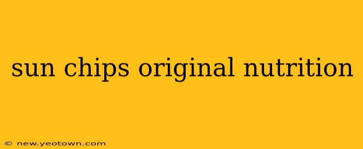 sun chips original nutrition