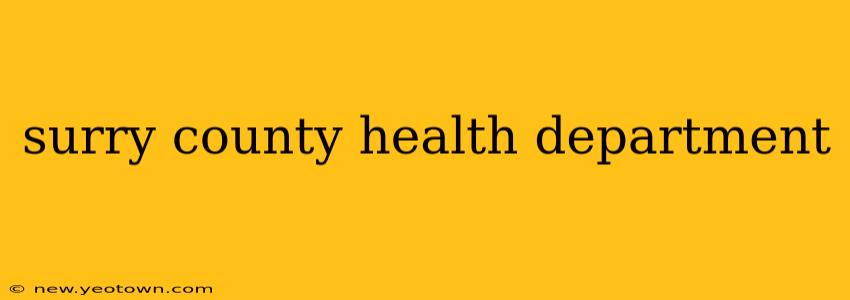surry county health department