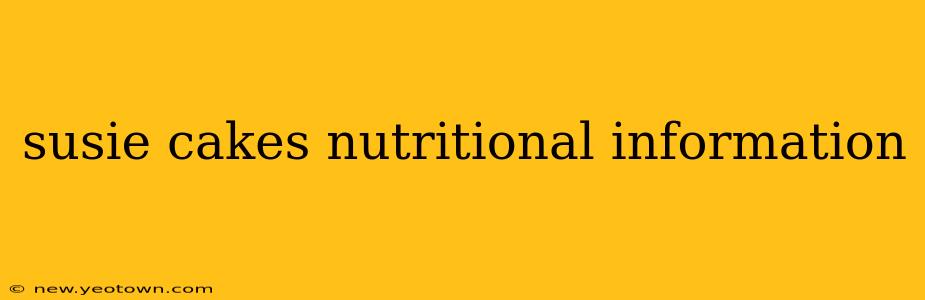 susie cakes nutritional information