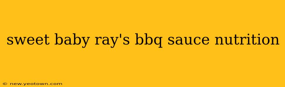 sweet baby ray's bbq sauce nutrition