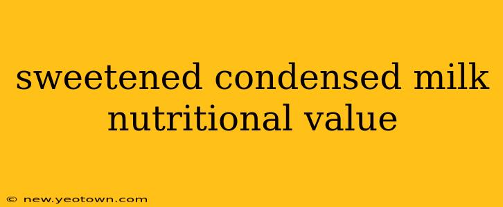 sweetened condensed milk nutritional value