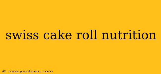 swiss cake roll nutrition