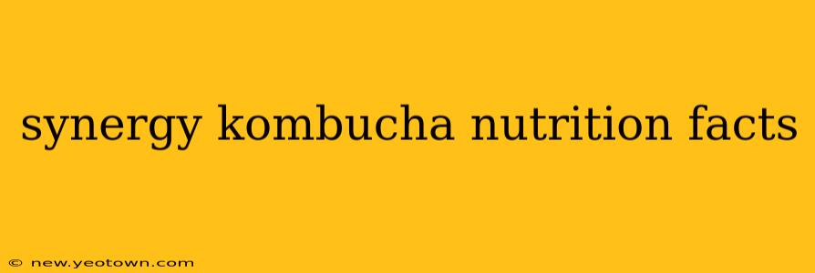 synergy kombucha nutrition facts