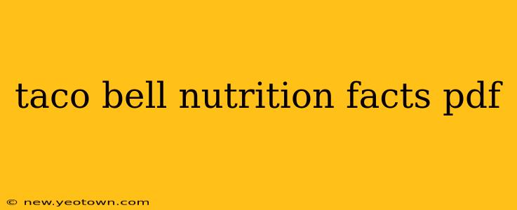 taco bell nutrition facts pdf