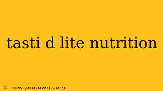 tasti d lite nutrition