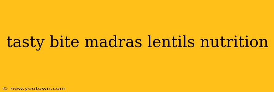 tasty bite madras lentils nutrition