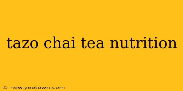 tazo chai tea nutrition