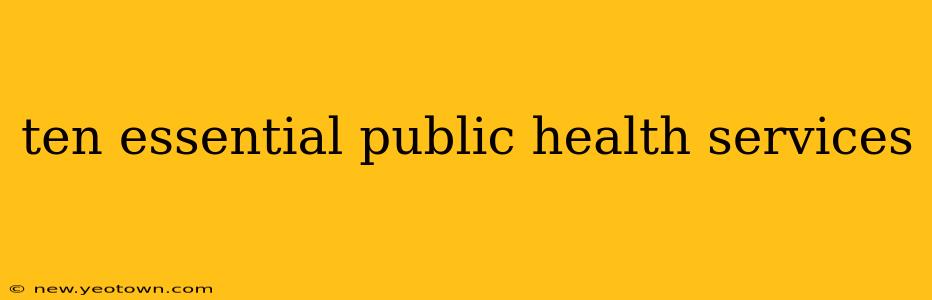 ten essential public health services
