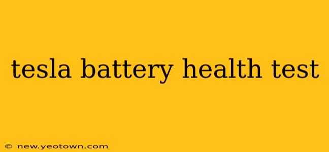 tesla battery health test