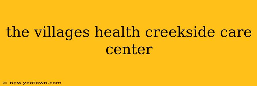 the villages health creekside care center