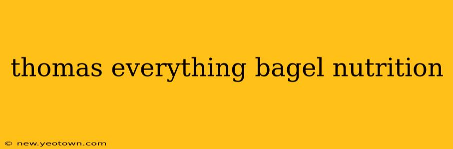 thomas everything bagel nutrition