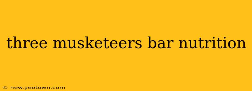 three musketeers bar nutrition