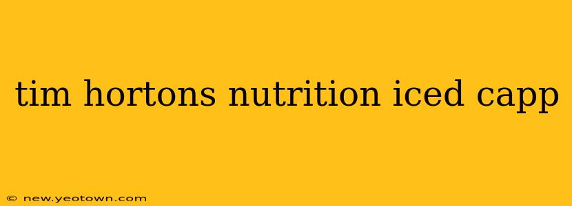 tim hortons nutrition iced capp