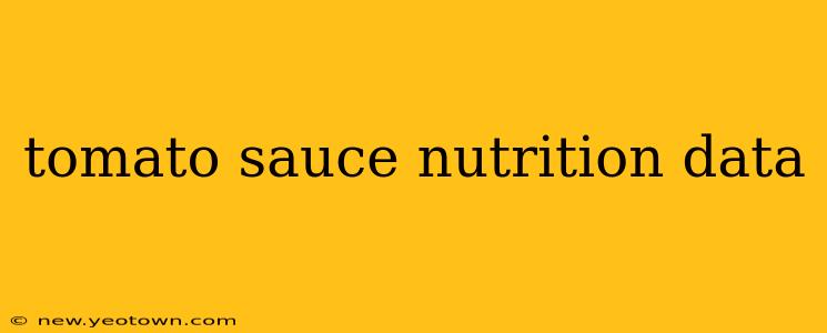 tomato sauce nutrition data