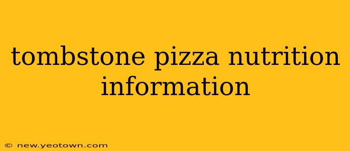 tombstone pizza nutrition information