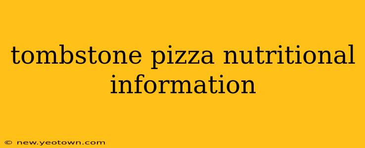 tombstone pizza nutritional information