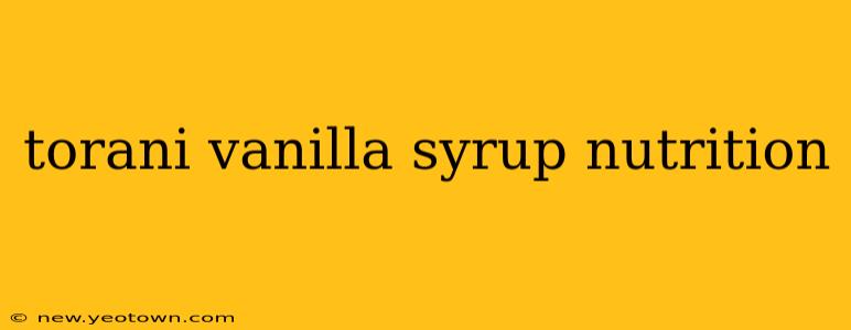 torani vanilla syrup nutrition