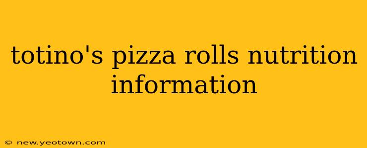 totino's pizza rolls nutrition information