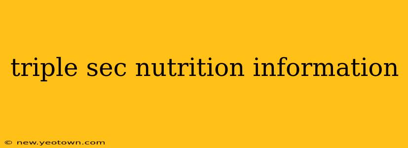 triple sec nutrition information