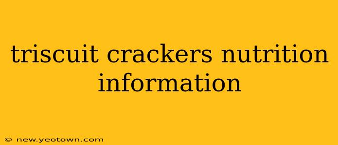triscuit crackers nutrition information