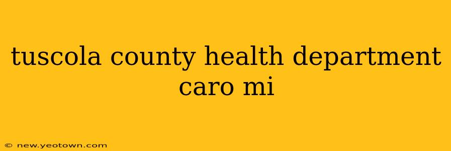 tuscola county health department caro mi