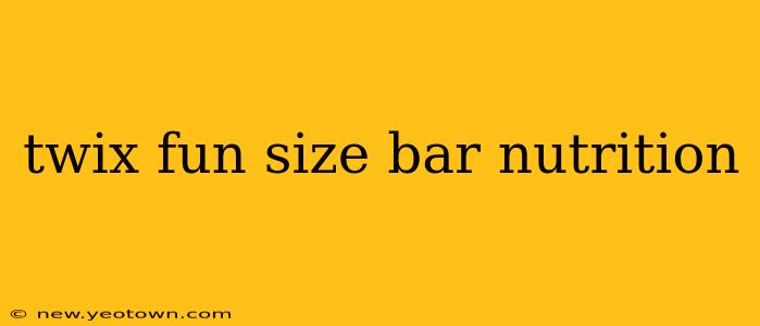 twix fun size bar nutrition