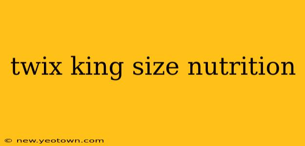 twix king size nutrition