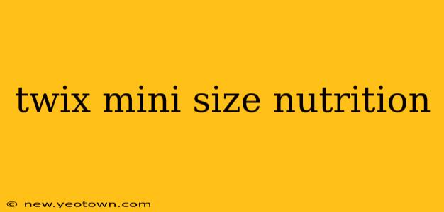 twix mini size nutrition