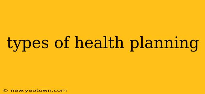 types of health planning