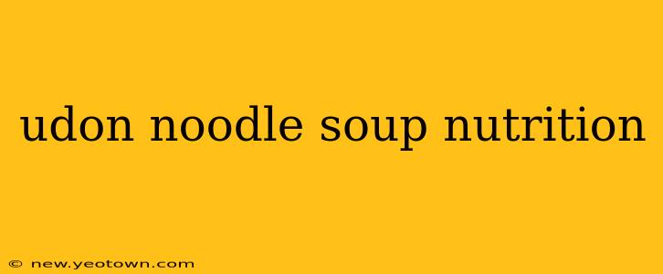 udon noodle soup nutrition