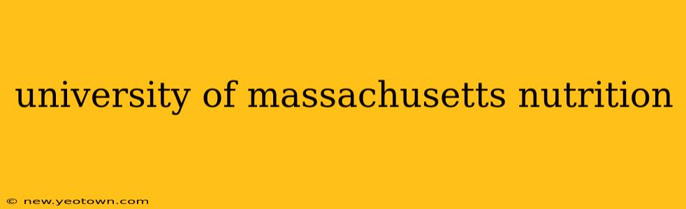 university of massachusetts nutrition