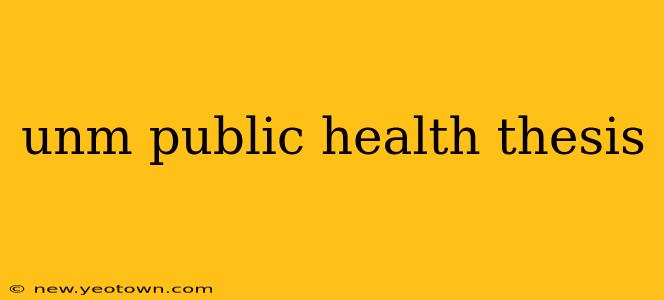 unm public health thesis