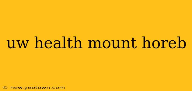 uw health mount horeb